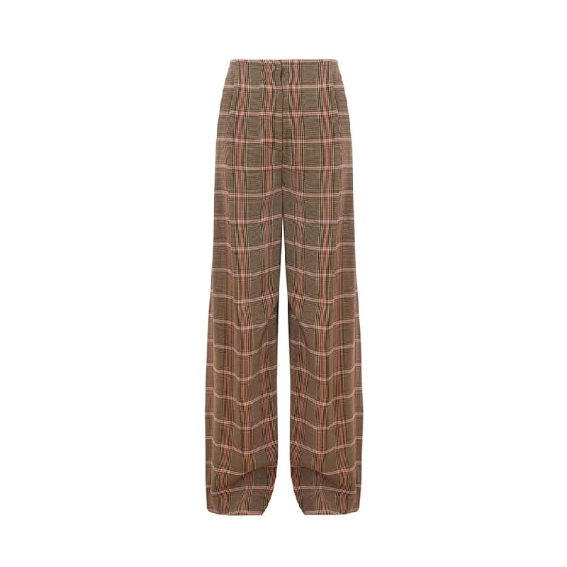 Lardini Elegant Brown Viscose Pants for Women