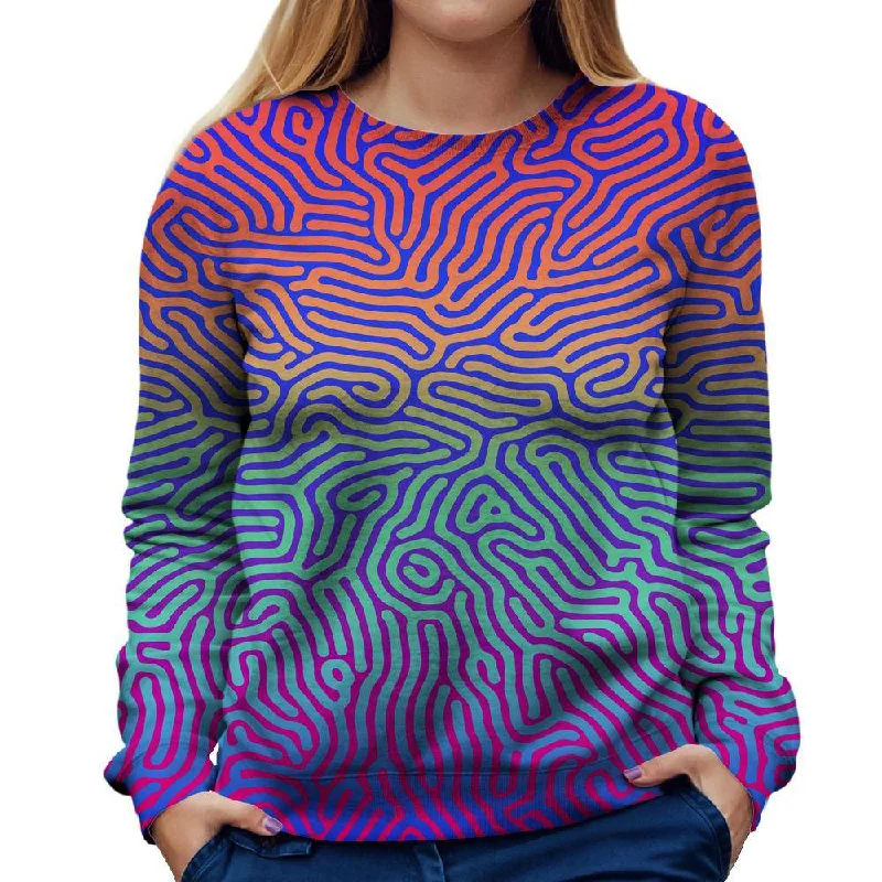 Fingerprint Womens Sweatshirt Pullover Hoodie Sweatshirt