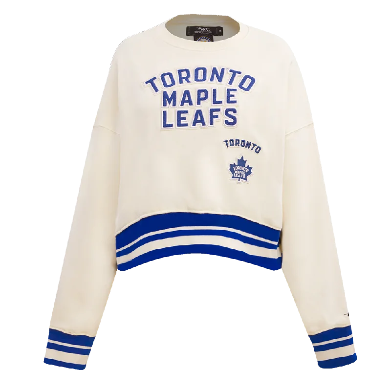 SUDADERA DE CUELLO REDONDO NHL TORONTO MAPLE LEAFS RETRO CLASSICS PARA MUJER Sporty Hoodie Sweatshirt