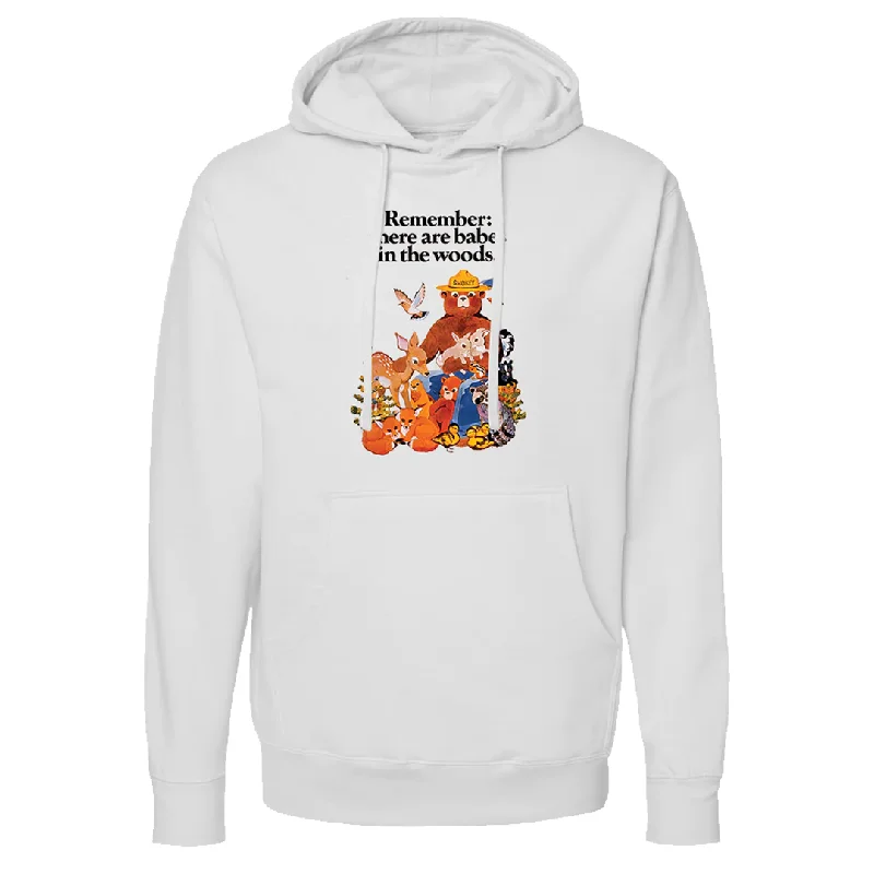 Smokey Bear Babes Midweight Pullover Hoodie (Unisex) Sporty Sweatshirts for Women