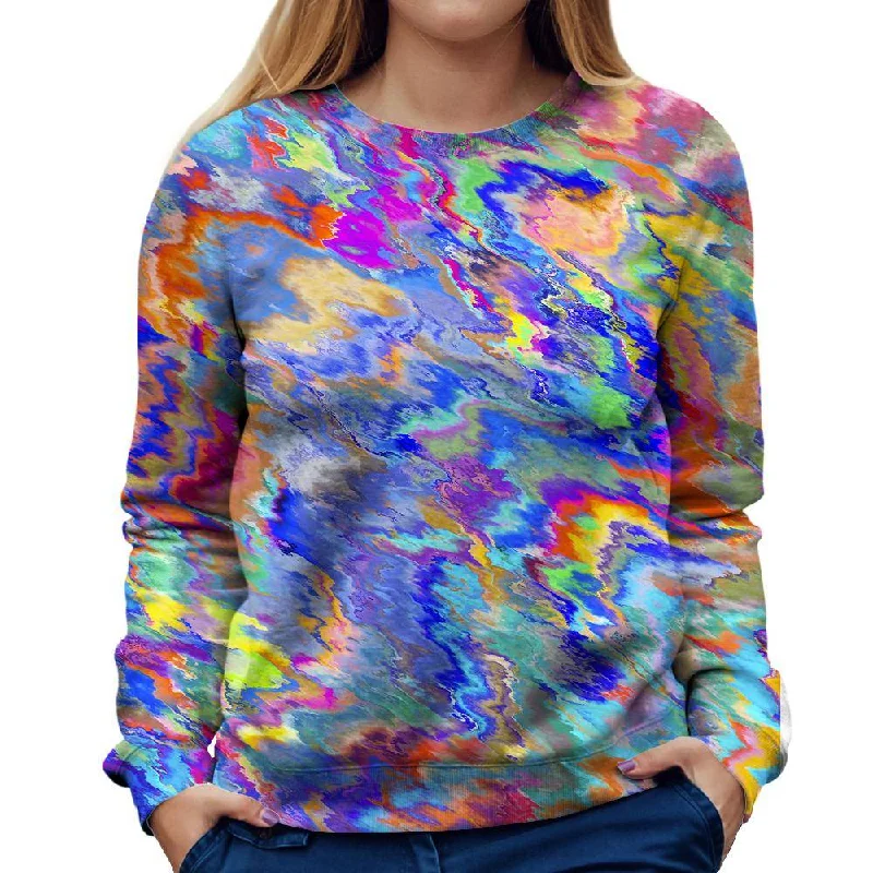 Paint Splatter Womens Sweatshirt Chic Hoodie Sweatshirt