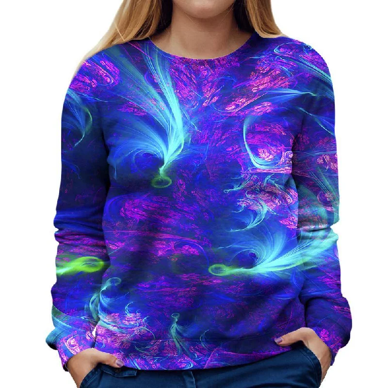 Blue Swirls Womens Sweatshirt Hoodie Sweatshirt Chic