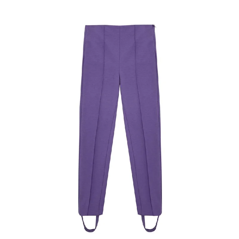 Lardini Elegant Purple Viscose Pants