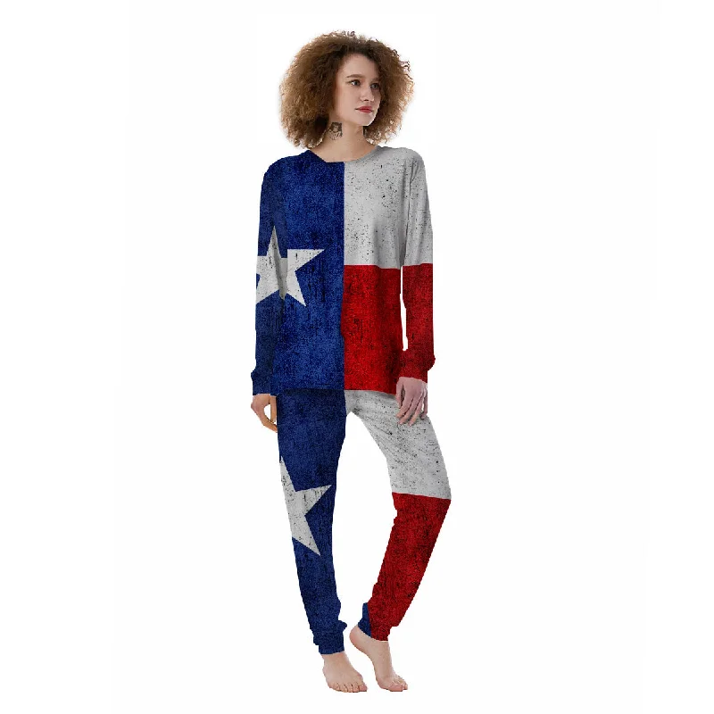 Texas Flag Vintage Print Women's Pajamas Shorts pajama sets