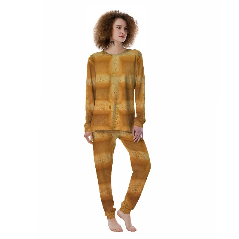 Texture Waffle Print Women's Pajamas Minimalist pajama sets