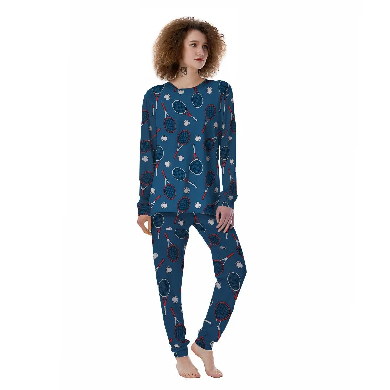 Theme Tennis Print Pattern Women's Pajamas Knitted pajama sets