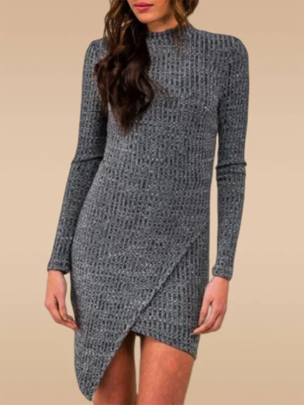 Crew Neck Casual Knitting Dresses Travel sweaters