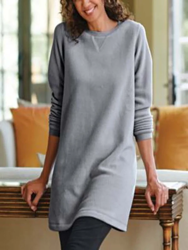 Crew Neck Women Dresses Daily Paneled Dresses Softest cashmere sweaters