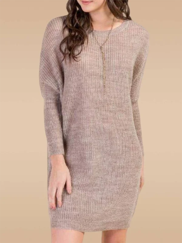 Fashion Knit Solid Color Dress UV protection sweaters