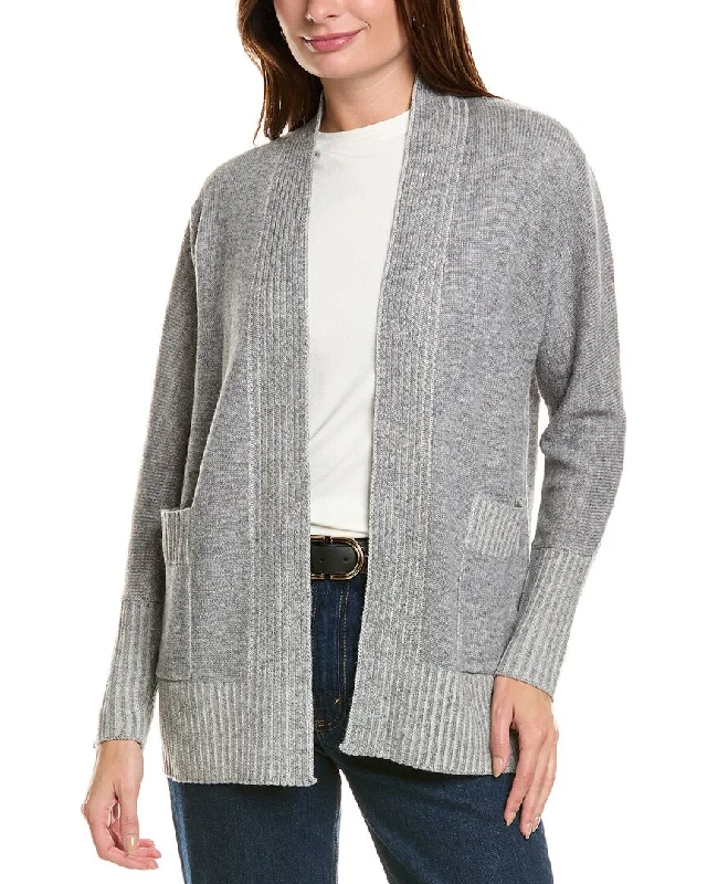 Forte Cashmere Plaited Wool & Cashmere-Blend Cardigan Casual sweaters