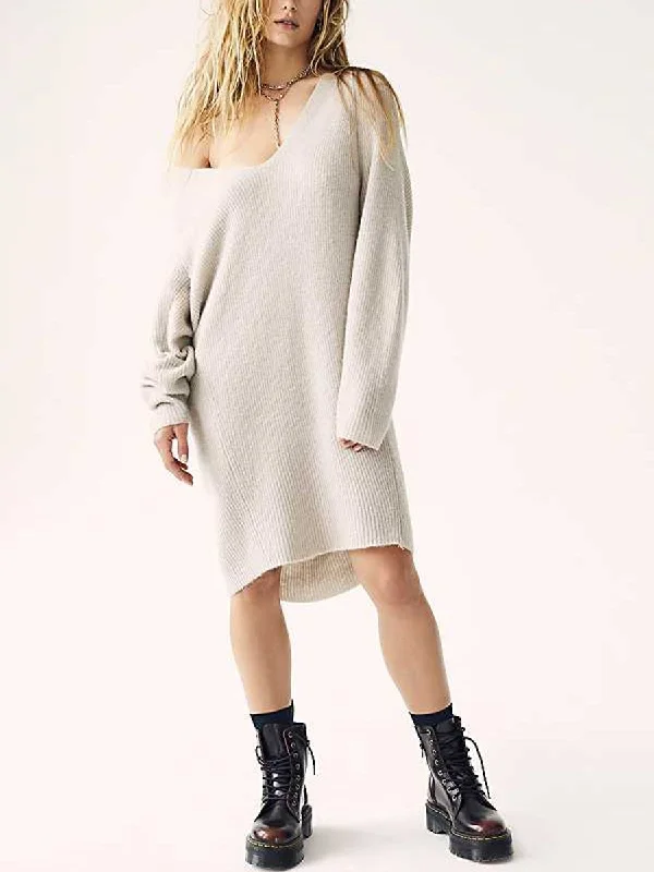 V-Neck Knit Dress Canada Goose sweaters