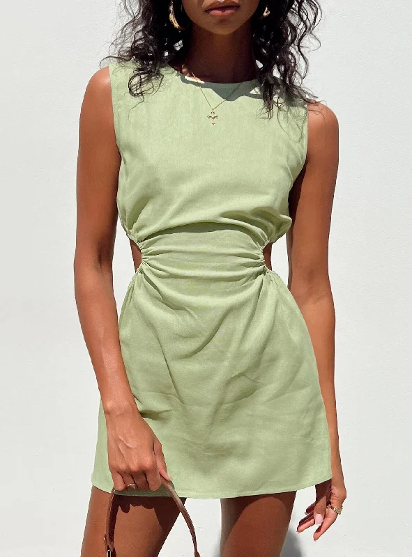 Mayzie Mini Dress Green Fall mini dresses