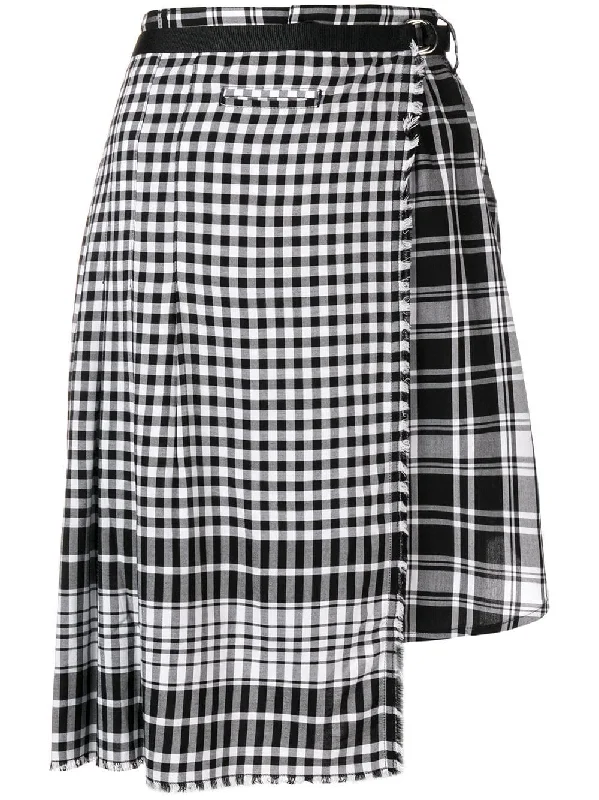 asymmetric checked skirt Corset unclassified skirts