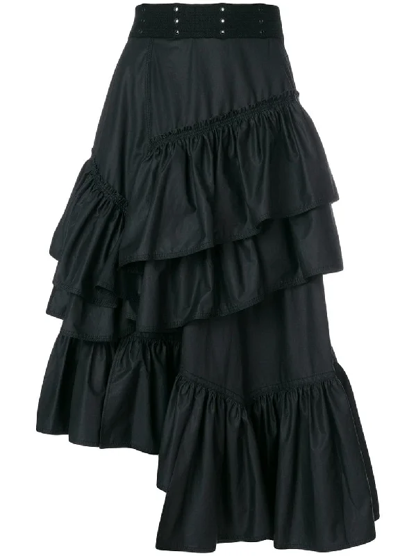 flared ruffle skirt Casual chic unclassified skirts