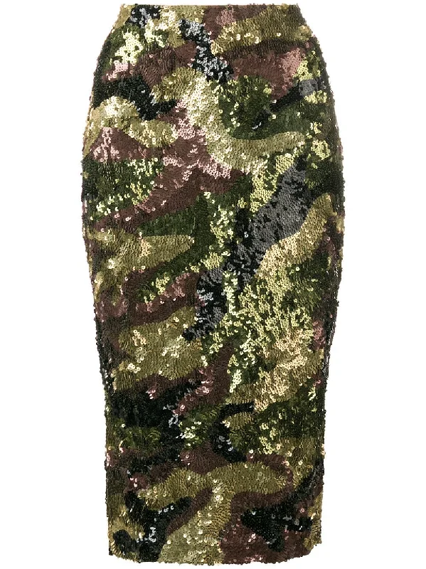 camouflage sequined skirt Flowy unclassified skirts