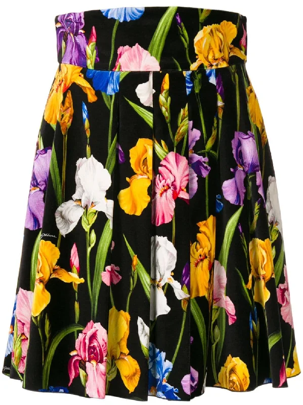 floral-print skirt Velvet unclassified skirts