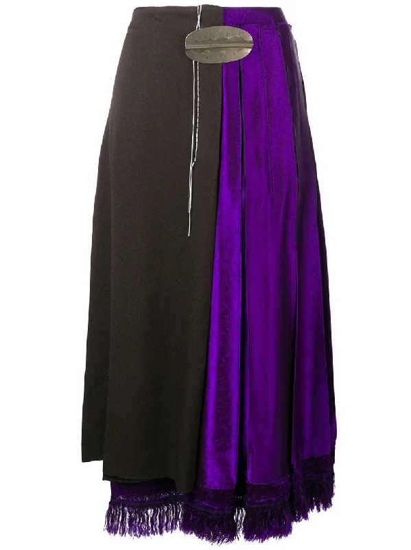 asymmetric wrap front skirt Silk unclassified skirts