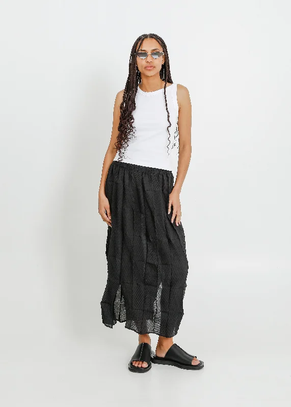 ARBOR PLEAT SKIRT / BLACK Low-rise unclassified skirts