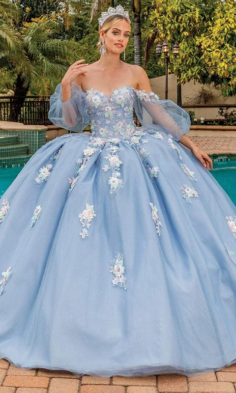 Dancing Queen 1871 - Puff Sleeves Floral Ballgown Elegant party dresses