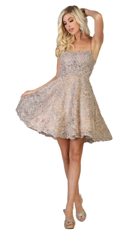 May Queen RQ7760 - Sleeveless Floral Lace Cocktail Dress Outdoor party dresses