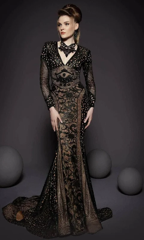 MNM Couture 2468 - Edgy-Style Laced Evening Gown Classic party dresses