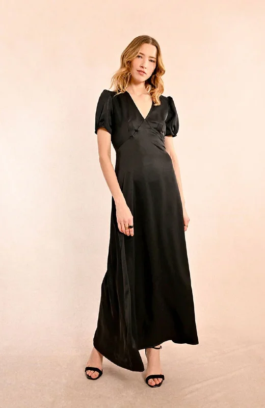 Molly Bracken- Satin Maxi Dress Holiday maxi dresses