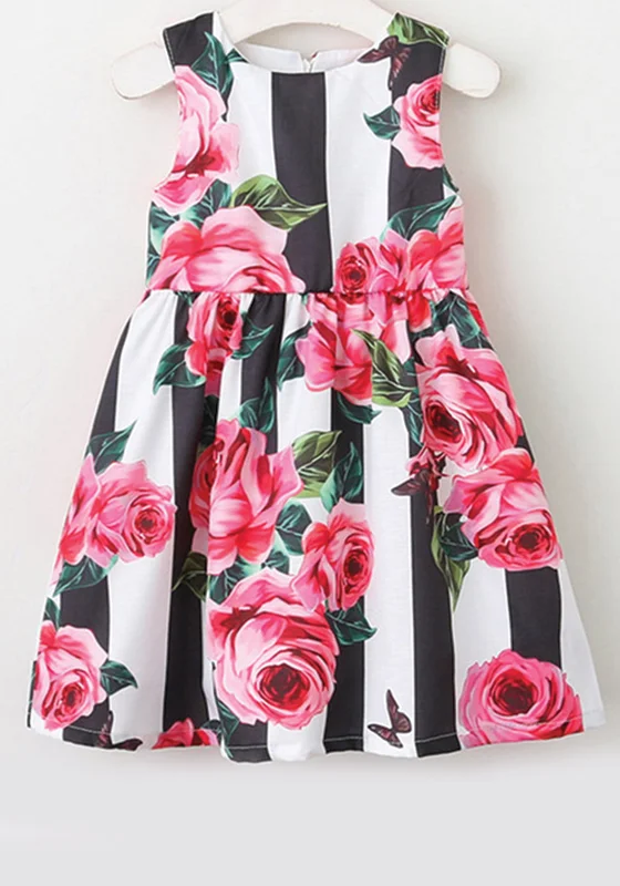 Corduroy Flower Pattern Dress Linen floral dresses