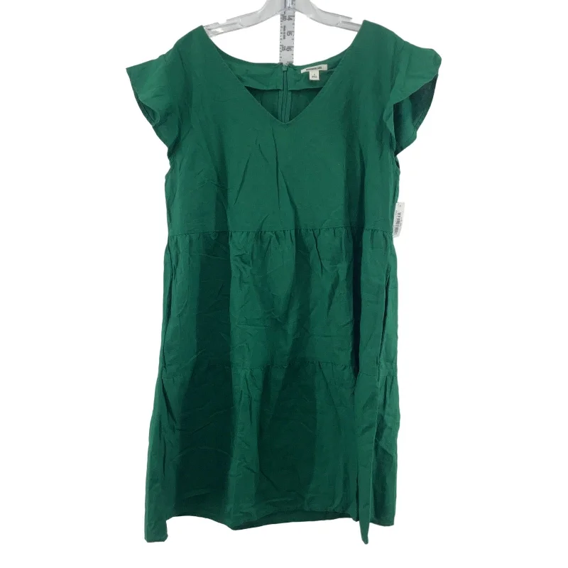 Good Threads Green Linen-Cotton Womens Mini Dress L - New With Tags Mini Skirt Fashion