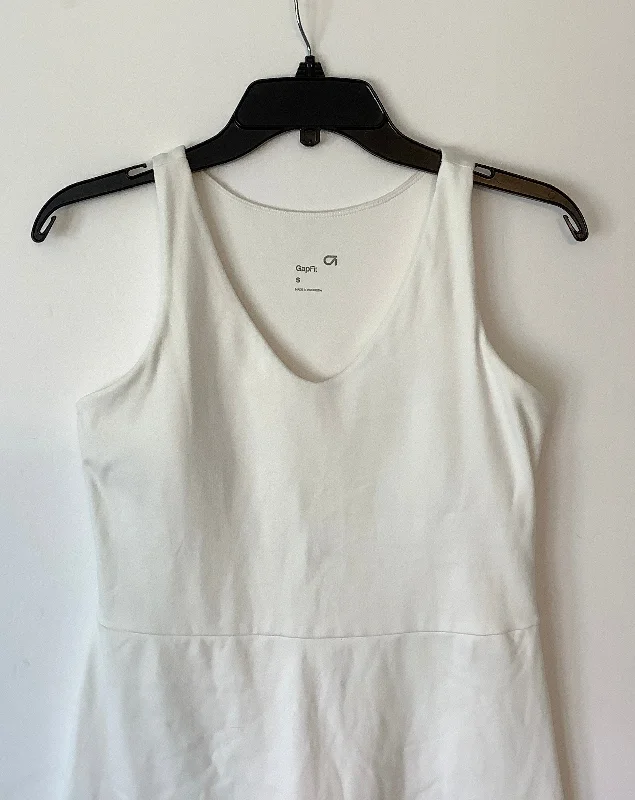 Athletic Dress By Gapfit In White, Size: S Halter unclassified dresses