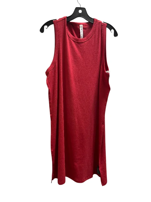 Athletic Dress By Lululemon In Red, Size: 12 Neutral tone unclassified dresses