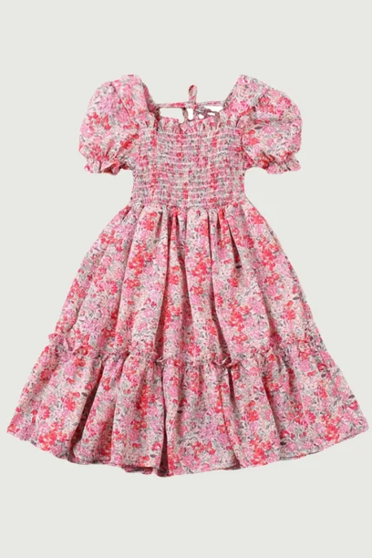 Baby Girl Summer Bohemia Dot Flower Dress Children Girl Beach Wear Dresses Long sleeve unclassified dresses