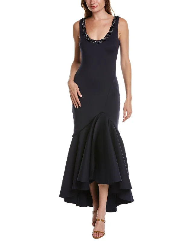 Badgley Mischka Scuba Gown Backless unclassified dresses