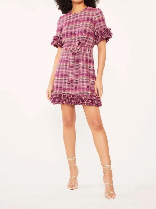 Boxweave Easton Dress In Pink Multi Short unclassified dresses