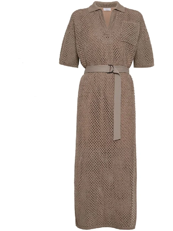 Brunello Cucinelli Dresses Dove Grey Flowy unclassified dresses