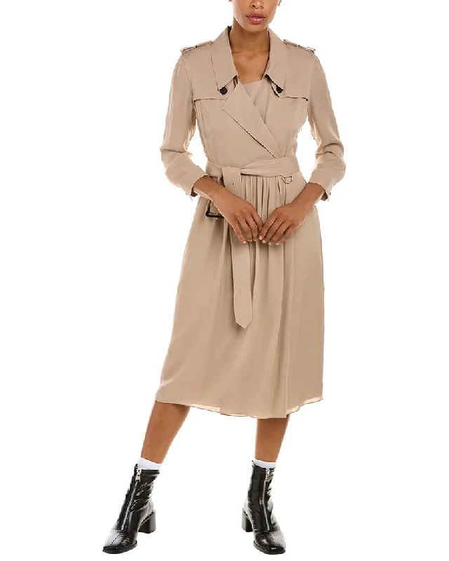 Burberry Wrap Silk Trench Dress Chic unclassified dresses