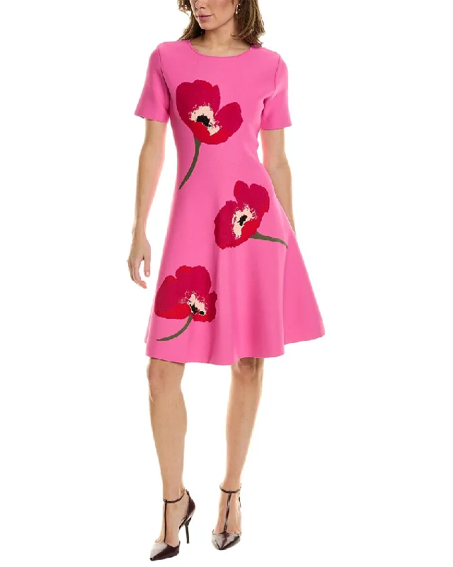 Carolina Herrera Jacquard Fit & Flare Dress Budget-friendly unclassified dresses