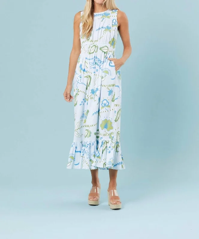 Cassie Dress In Blue Jungle Formal unclassified dresses