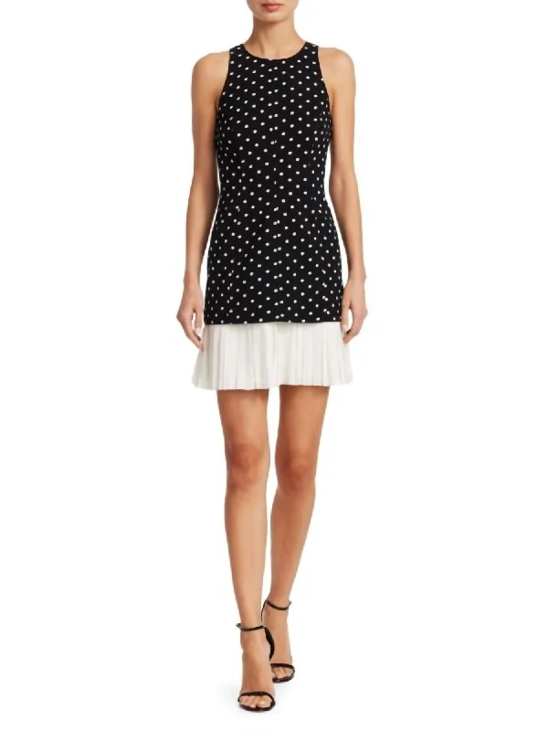 Catriona Polka Dot Dress In Black/white Formal unclassified dresses