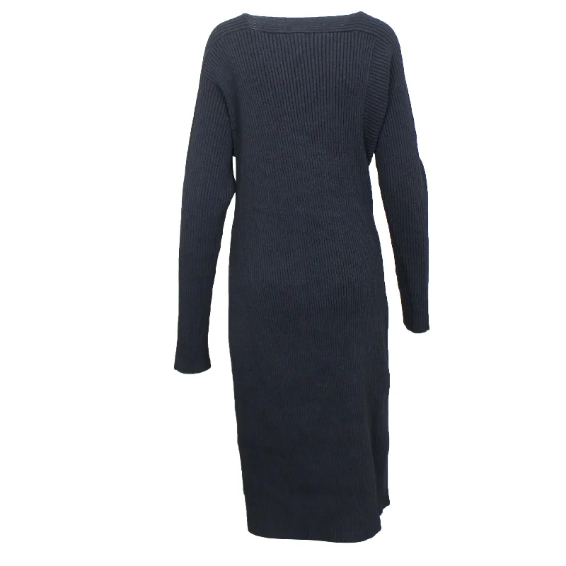 Chunky Knit Rib Weave Dress Dark color unclassified dresses