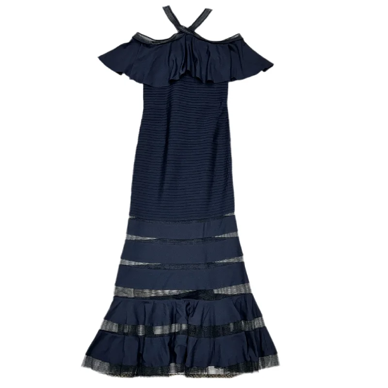 Dress Designed By Tadashi Shoji In Navy, Size: Lp Club unclassified dresses