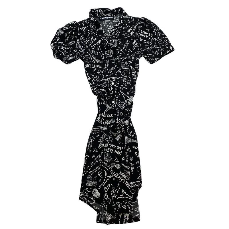 Dress Designer By Karl Lagerfeld In Black & White, Size: Xs A-line unclassified dresses