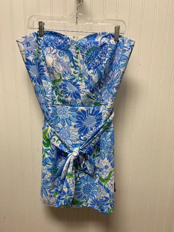 Dress Designer By Lilly Pulitzer In Blue & Green, Size: M Denim unclassified dresses