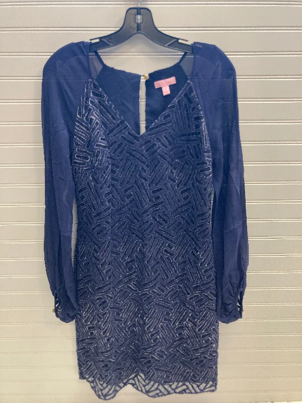 Dress Designer By Lilly Pulitzer In Navy, Size: 4 Discounted unclassified dresses