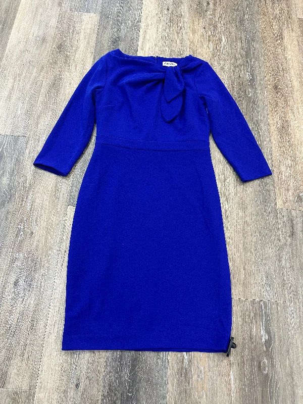 Dress Work By Calvin Klein In Blue, Size: 4 Boho unclassified dresses