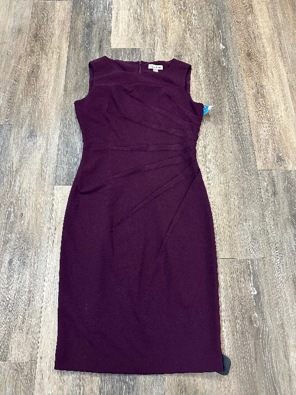 Dress Work By Calvin Klein In Purple, Size: 4 Knitted unclassified dresses