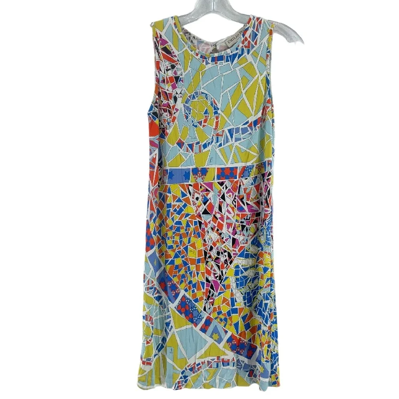 Emilio Pucci Italy-Made Mosaic Print Silk-Blend A-Line Dress Women’s 4 Preowned Lounge unclassified dresses