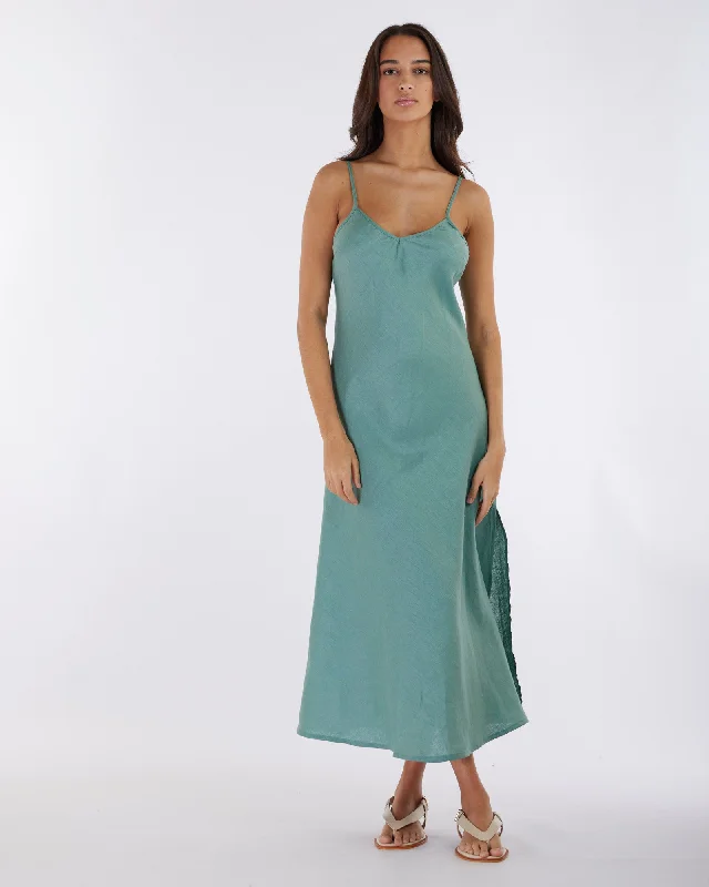 Evangeline Linen Dress - Azure Stylish unclassified dresses