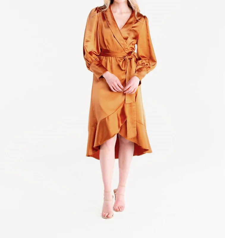 Eve Dress In Copper Boho unclassified dresses