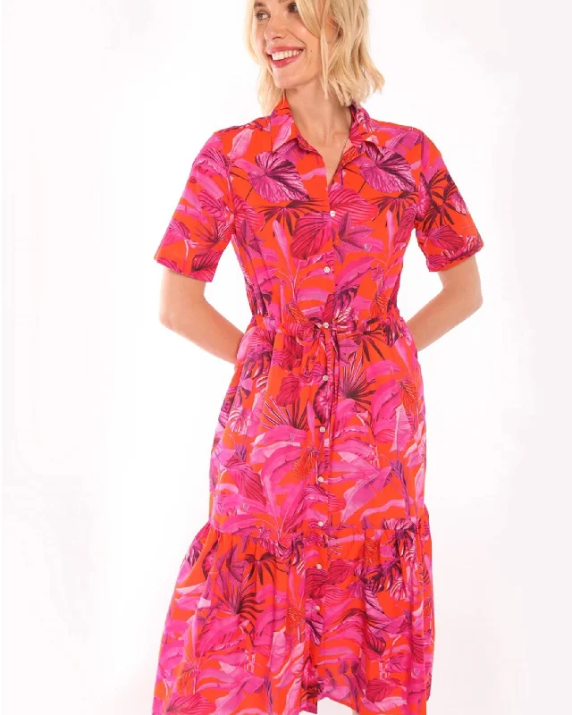 Eveline Dress In Pink And Orange Unique unclassified dresses