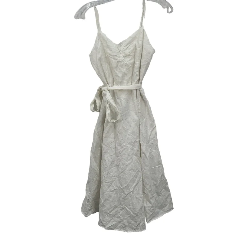 Gap Women's White Spaghetti Strap Linen A-Line Dress W/ Bow Size 2/S, NWT Everyday wear unclassified dresses